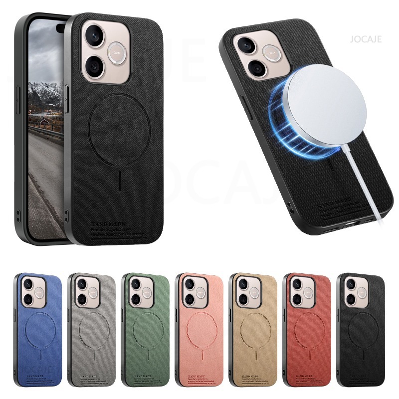 Magnetic Case Smart - Honor 600 Lite için Kumaş Dokulu