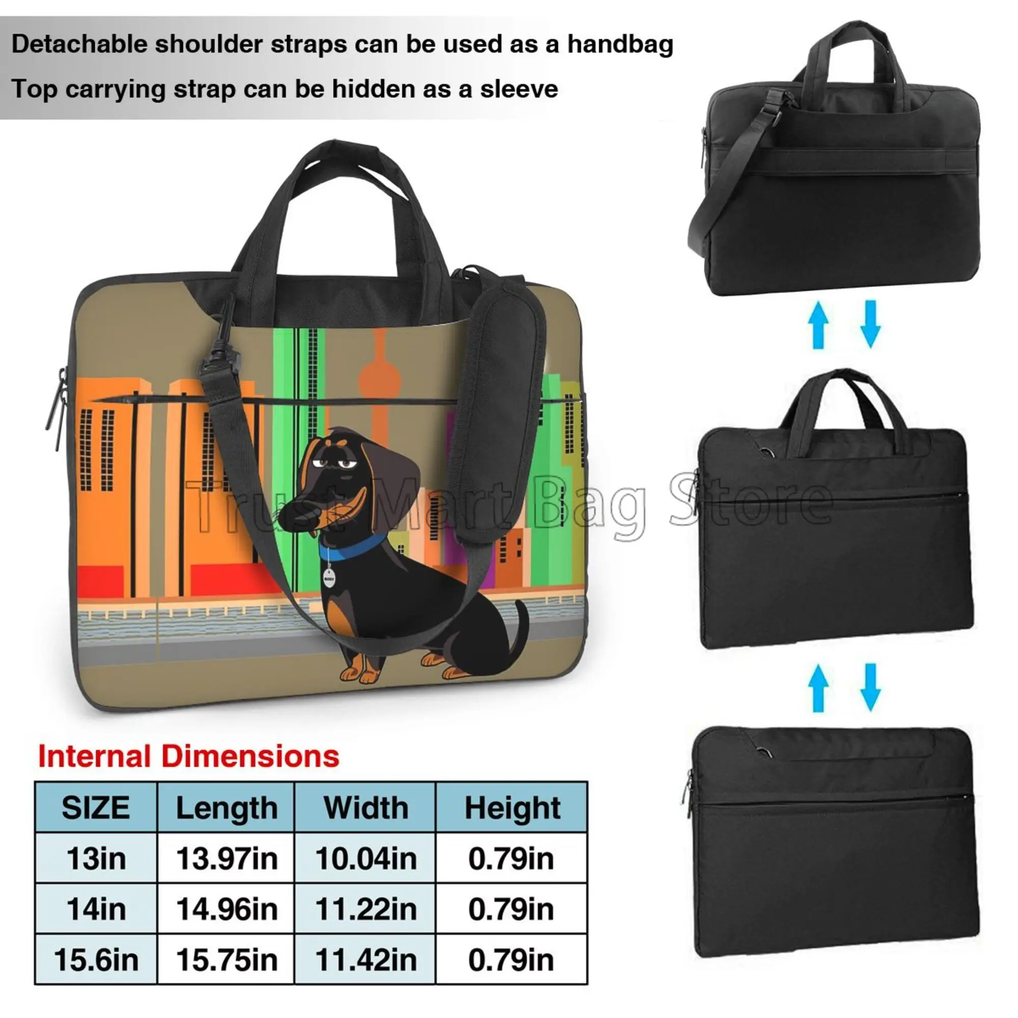 Sevimli Dachshund baskı dizüst - Tablet Accessories Bag incelemesi ve fiyatı